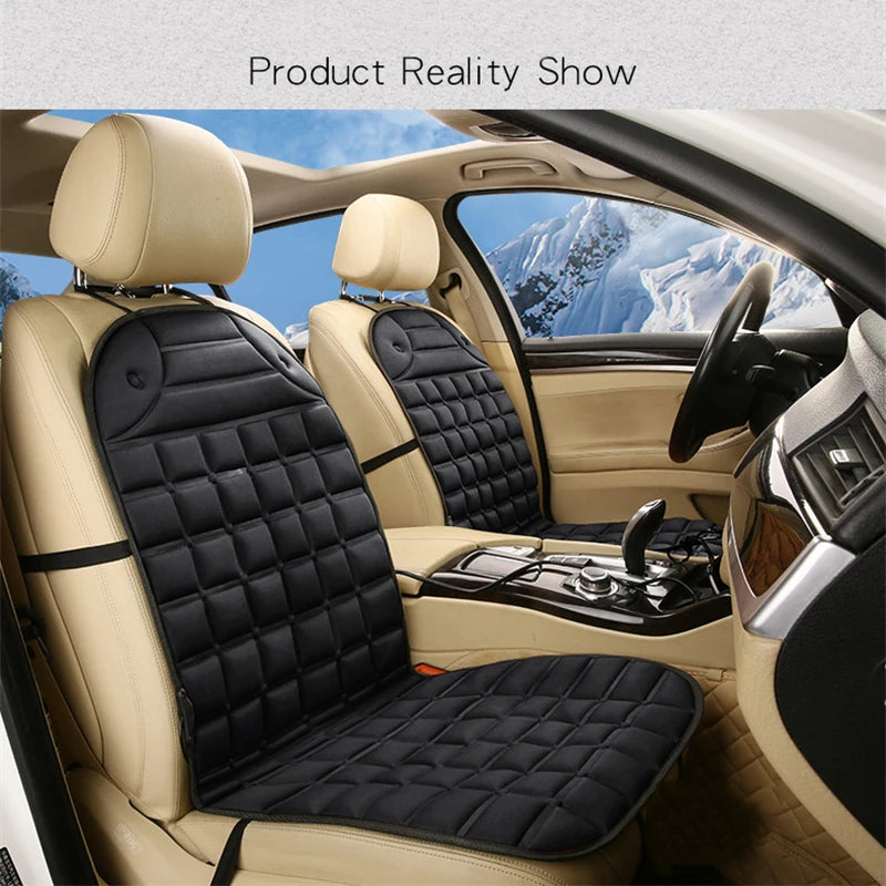 12V Heated Car Seat Cushion Cover Seat Electric Heated Chair Cover Warm Winter Car Accessories Fast Heating Car-styling
