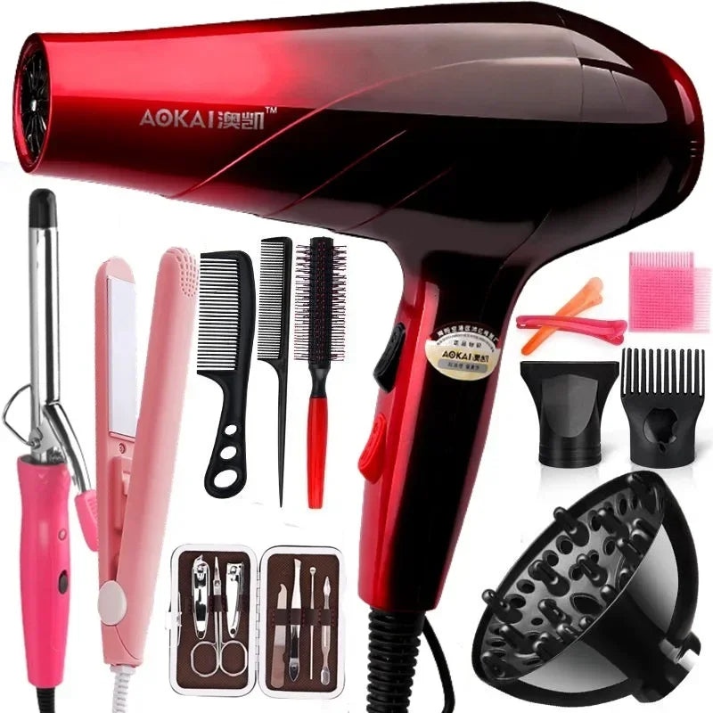 220V Hair Dryer Professional 2200W Gear Strong Power Blow Hair Dryer Brush For Hairdressing Barber Salon Tools Hair Dryer Fan