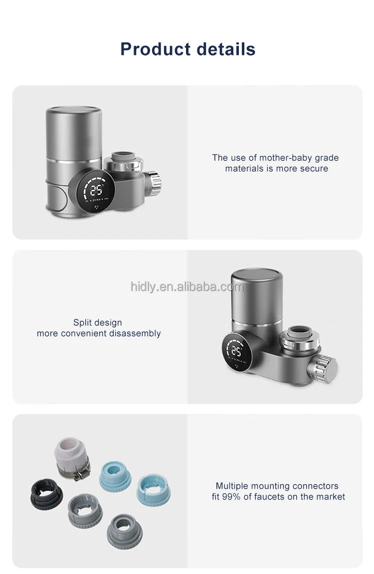 Manufacturers Smart Intelligent Display Digital Uv Sink Ceramic Faucet Water Tap Purifier Filter For Bathroom Kitchen