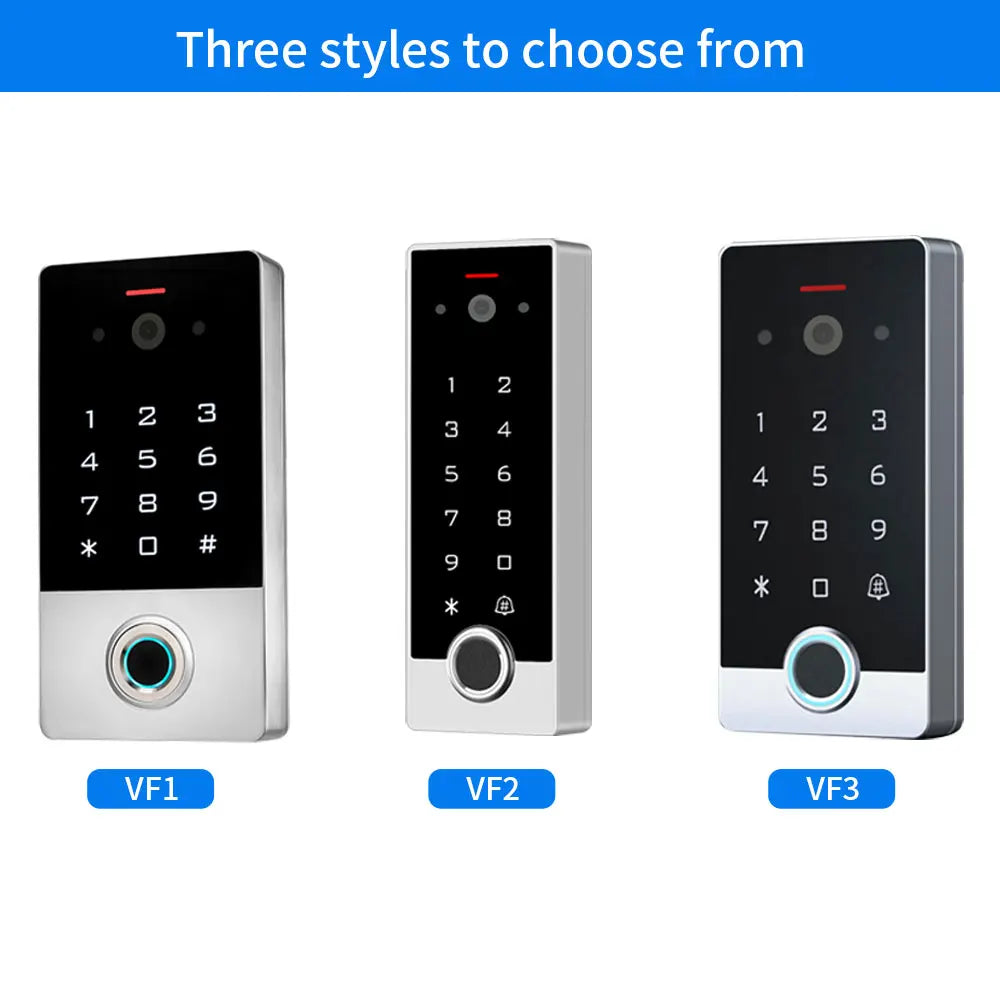 Tuya WiFi Video Intercom Doorbell Phone Camera Home Security Door Phone Fingerprint Access Control System Pin/APP/Card Unlock