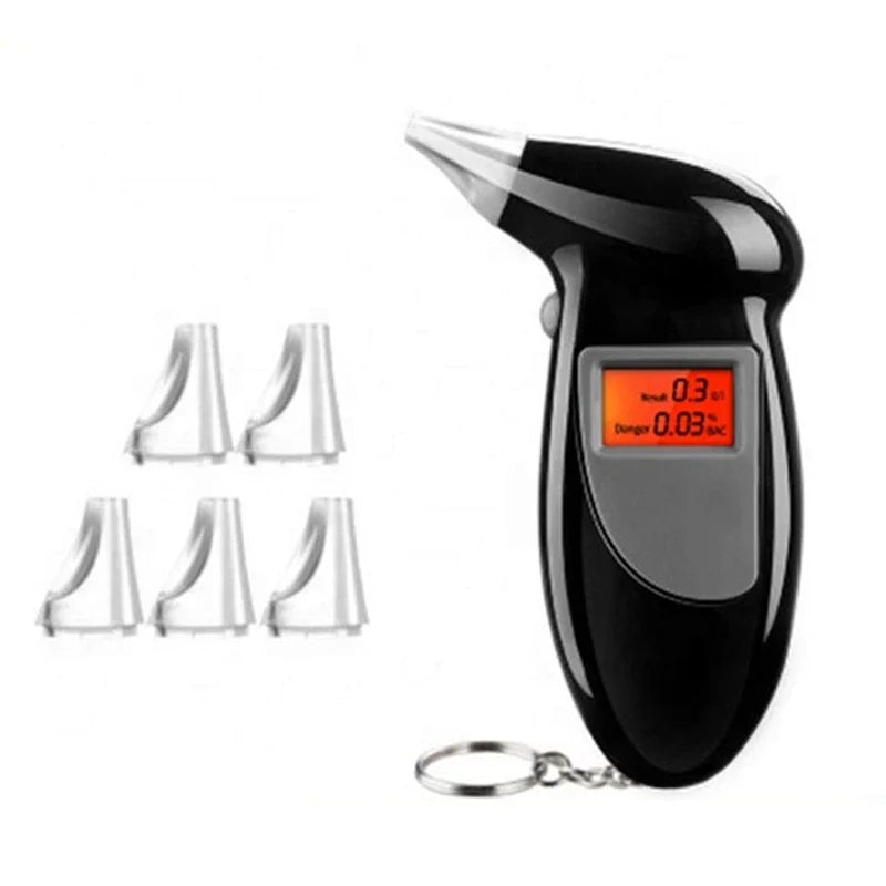 Handheld Backlight Digital Alcohol Tester Digital Alcohol Breath Tester Breathalyzer Analyzer LCD Detector Backlight Light