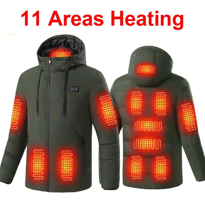 Heated Jacket For Men 11 Areas Heated Jacket for Women Electric Heating Vest Usb Heated Jacket Body Warmer Heated Down Jacket
