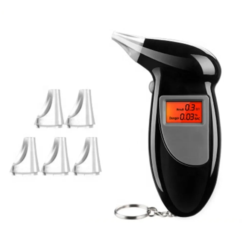Handheld Backlight Digital Alcohol Tester Digital Alcohol Breath Tester Breathalyzer Analyzer LCD Detector Backlight Light