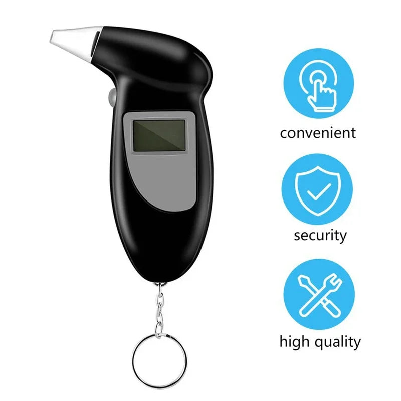 Handheld Backlight Digital Alcohol Tester Digital Alcohol Breath Tester Breathalyzer Analyzer LCD Detector Backlight Light