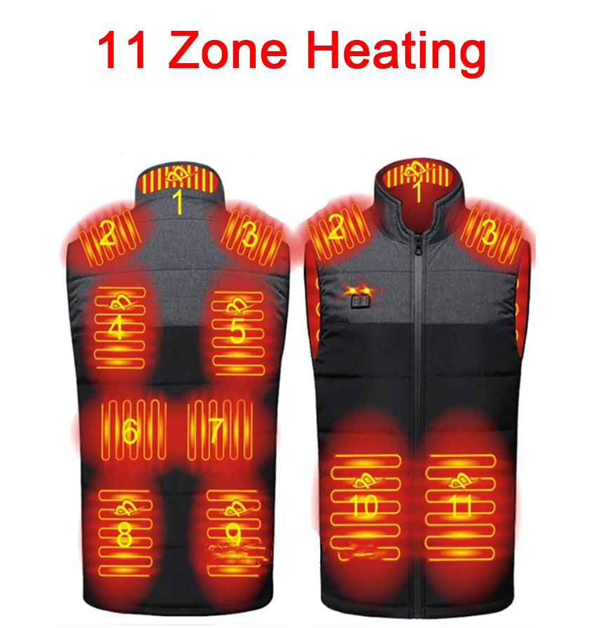 Heated Jacket For Men 11 Areas Heated Jacket for Women Electric Heating Vest Usb Heated Jacket Body Warmer Heated Down Jacket