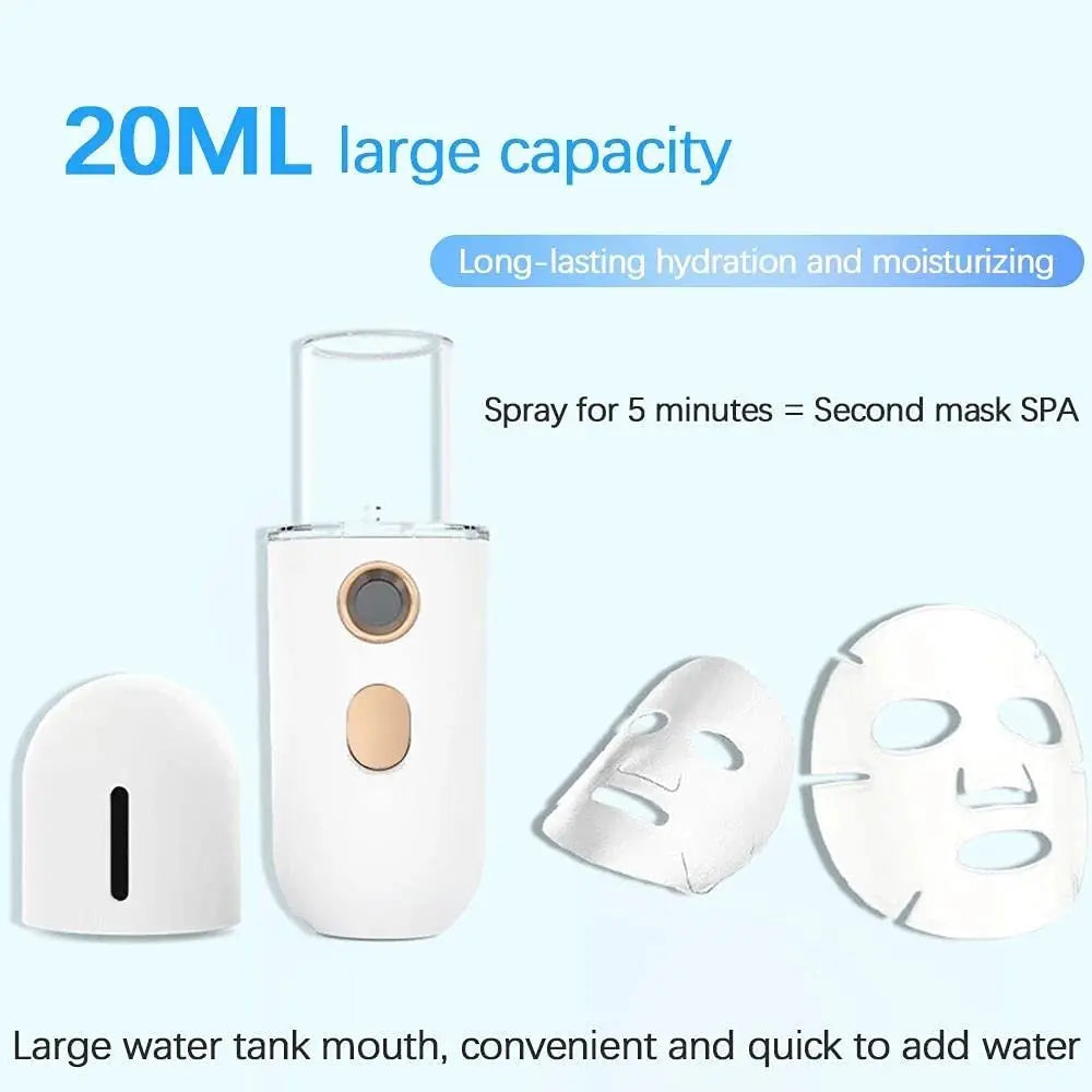 Portable Steamer, Mini USB Humidifier, Nano Sprayer, Handy Face Steamer Mist Machine