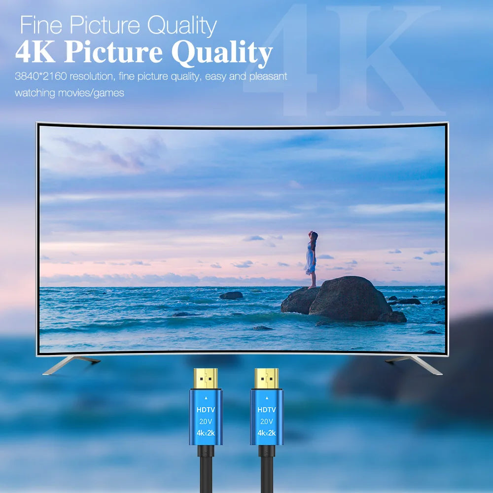 HDMI Cable for TV PS4 PS5 Xiaomi mi Box Laptop High Speed 4K 2K 60HZ Long Wire 3M 5M 10M 15M 20M 5 10 15 20 Meters HD Video Cord