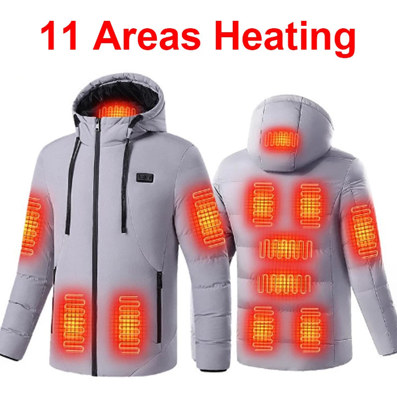 Heated Jacket For Men 11 Areas Heated Jacket for Women Electric Heating Vest Usb Heated Jacket Body Warmer Heated Down Jacket