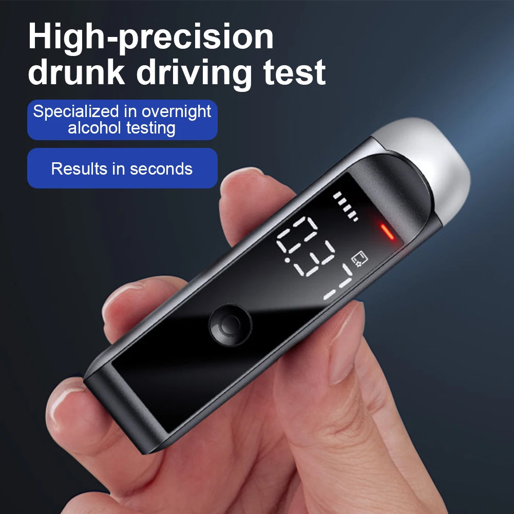 Portable Breathalyzer Alcohol Tester USB C Rechargeable Alcohol Breathalyzer with Screen Display for Outdoor Activities Weddings