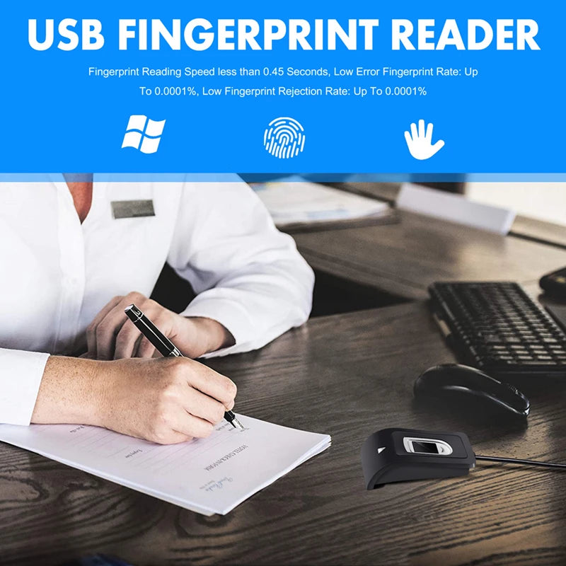 USB Fingerprint Reader For Windows 7/8 With Latest Windows Hello Features